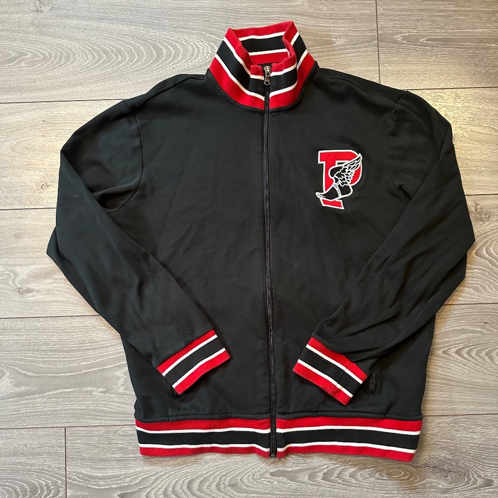 Polo Ralph Lauren Letterman Style Zip-Up Ringer Sweater